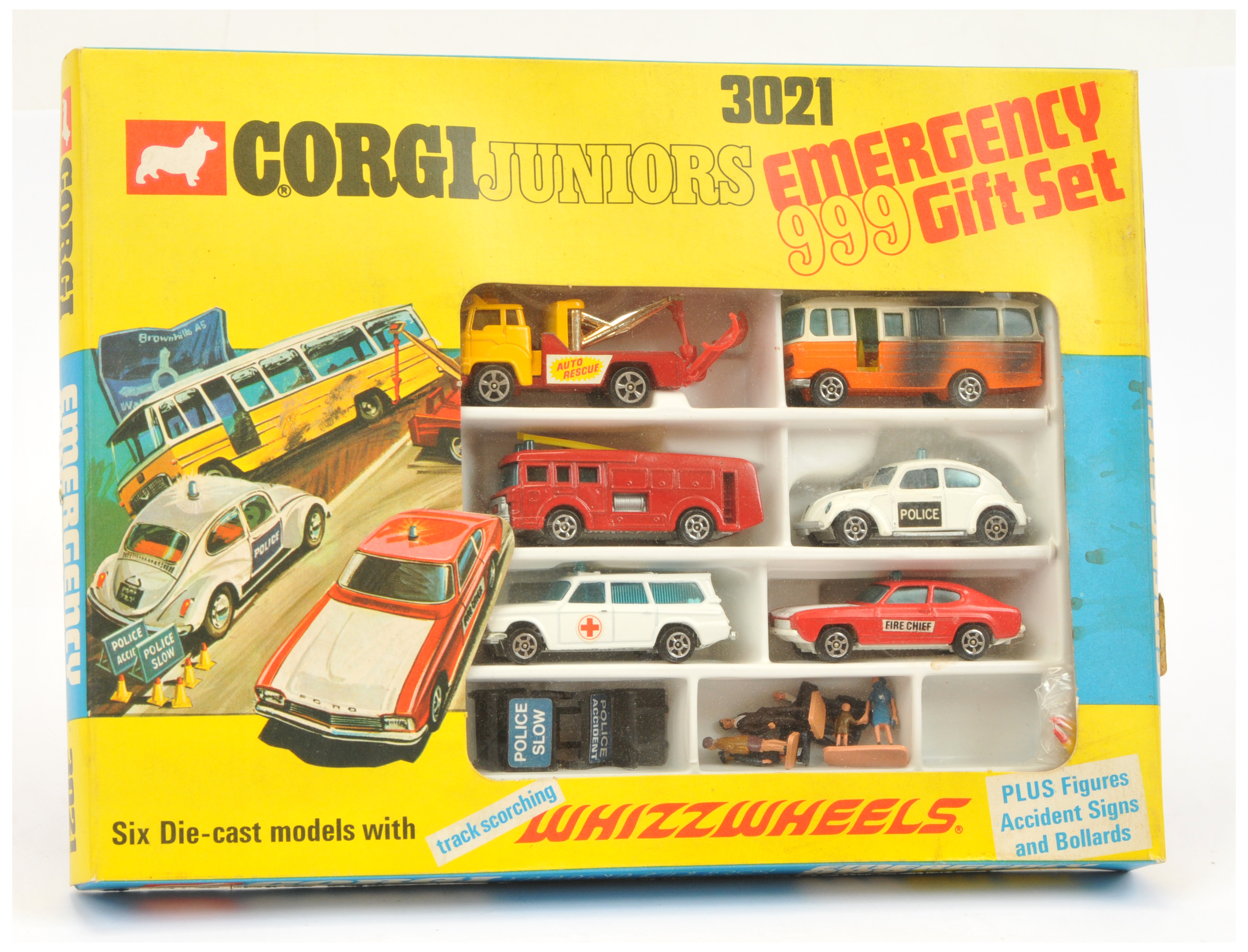 Corgi Toys Juniors 3021 "Emergency 999" Gift Set To Include 6 Pieces - Ford Holmes Wrecker, Ford ...