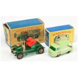 Matchbox Regular Wheels 21c Commer Bottle Float - Pale green, white crates, black riveted base an...