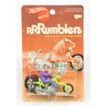 Mattel Hot Wheels RRRumblers 6644 Preying Menace - Lime green body with purple rider and hat, wit...