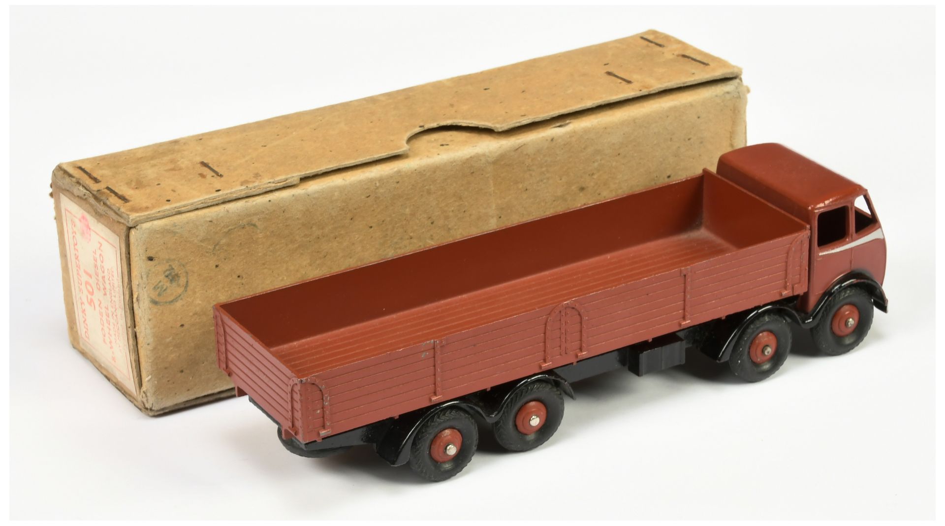 Dinky Toys 501 Foden (type 1) 8-wheel Diesel Wagon - Reddish Brown including rigid hubs with Herr... - Image 2 of 2