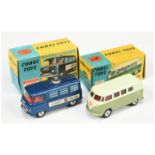 Corgi Toys 434 Volkswagen Kombi - Two-Tone Green, red interior, silver trim and spun hubs and 464...