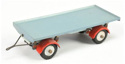 Shackleton Model Dyson Trailer - Greyish-Blue, red mudguards, pale grey chassis and metal draw ba...