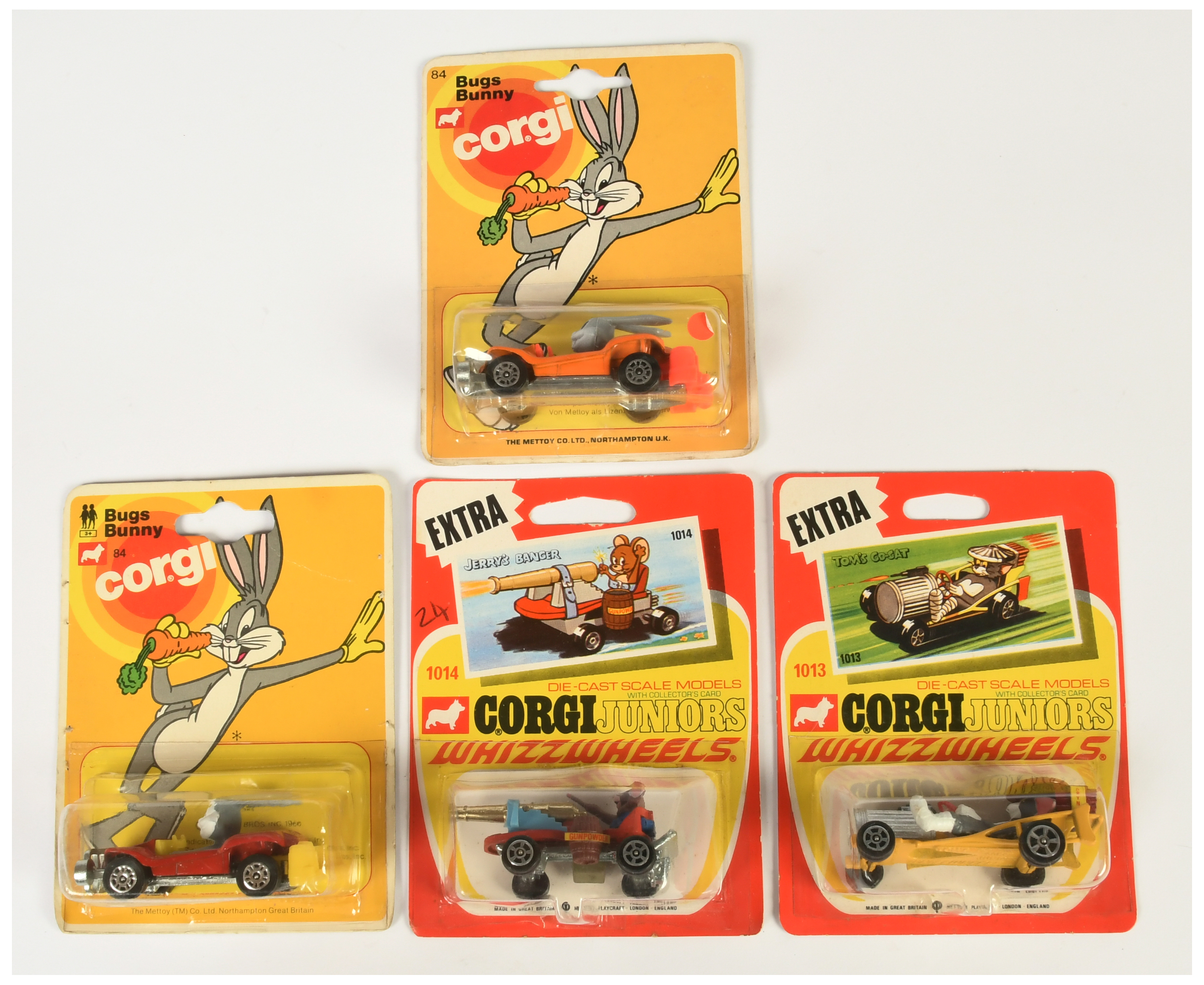 Corgi Juniors Group Of 4 To Include (10 84 "Bugs Bunny" Car - Orange Body with fluorescent plasti...