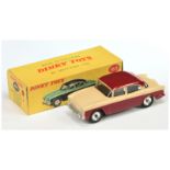 Dinky Toys 165 Humber Hawk Saloon Two-Tone Maroon and beige, silver trim and spun hubs 