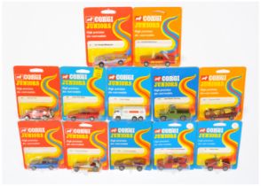 Corgi Toys Juniors Group Of to Include - 5 willy's Jeep - Red, 31 Land Rover Wrecker - Red, 75 Su...