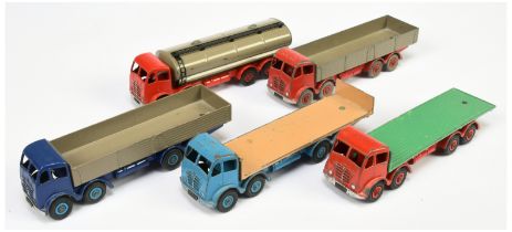 Dinky Toys Foden (type 2) Group Of Unboxed To Include - Flat truck, Diesel Wagon, Tanker and Flat...