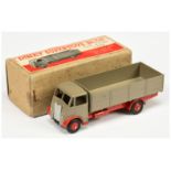 Dinky toys 511 Guy (type 1) 4-Ton Lorry Fawn cab and back, red chassis and rigid hubs, silver tri...