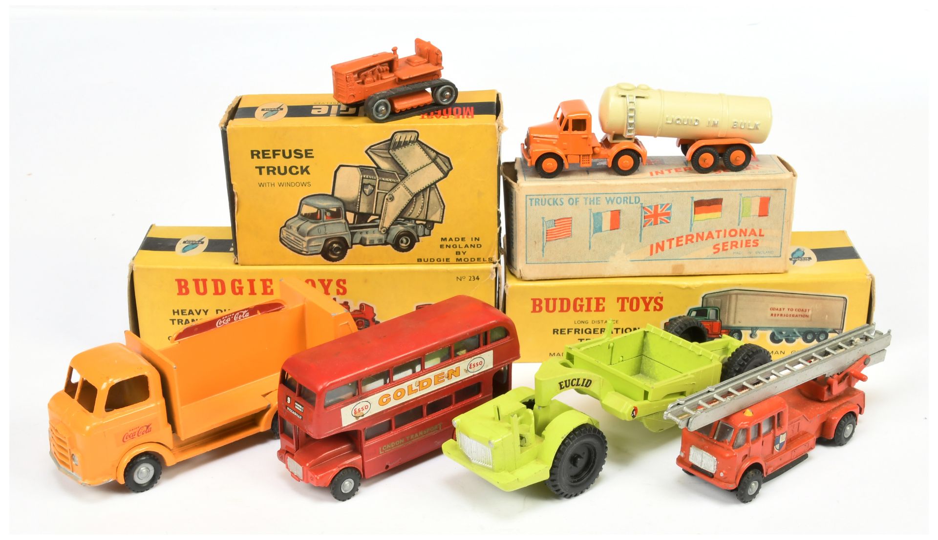 Morestone & Budgie Toys Group To Include Morestone Tanker - Good Plus in a Good carded box, Budgi...