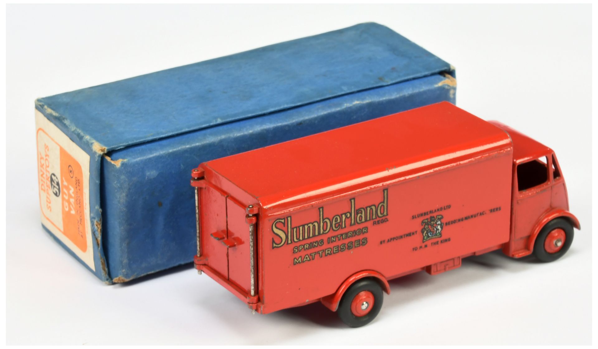 Dinky toys 514 Guy (type 1)  "Slumberland" Van - Red including rigid hubs and silver trim - Image 2 of 2