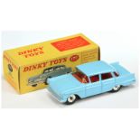 Dinky Toys 177 Opel Kapitan - Light blue body, red interior, silver trim and spun hubs 