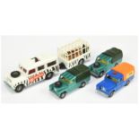 Corgi Toys Unboxed Whizzwheels Group Of 4 Land Rovers To Include (1) Blue Body, orange plastic ca...