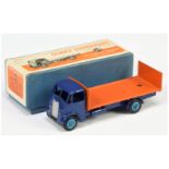 Dinky toys 513 Guy (type 2) Flat Truck with Tailboard - Blue cab and chassis, orange back, mid-bl...