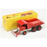 Dinky Toys 959 Foden Dump Truck With Bulldozer Blade - Red Cab, tipping back and hubs (plastic to...