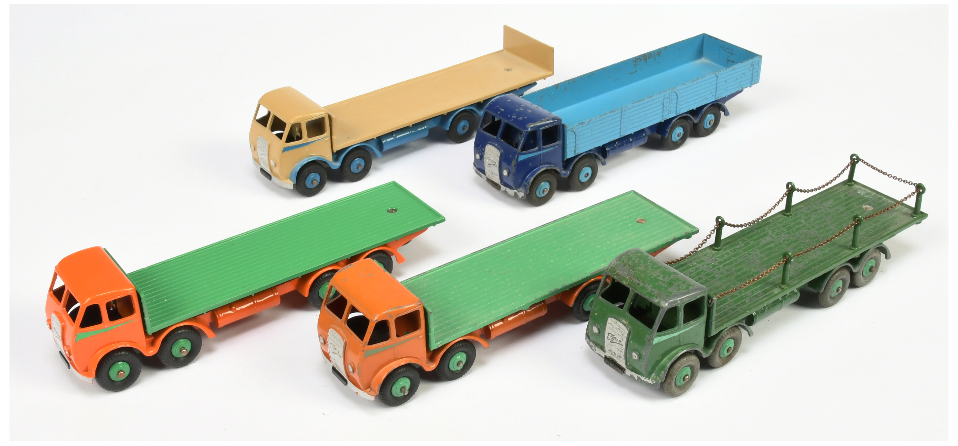 Dinky Toys Foden (type 1) Group Of Unboxed To Include - Flat truck, Diesel Wagon, Chain Truck and...