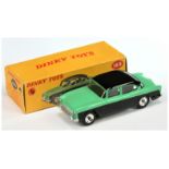Dinky Toys 165 Humber Hawk Saloon Two-Tone Black and green, silver trim and spun hubs