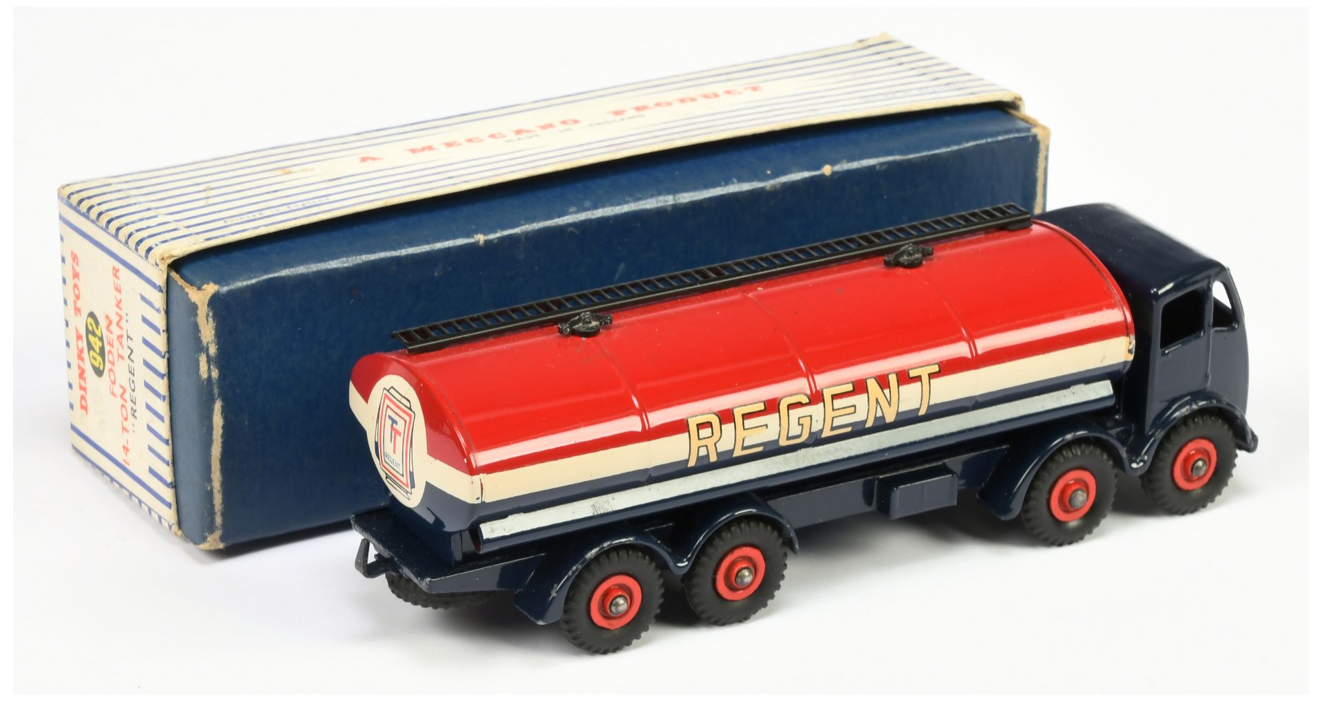 Dinky Toys 942 Foden (type 2) Tanker "Regent" - Blue cab and chassis, white, red including supert... - Bild 2 aus 2