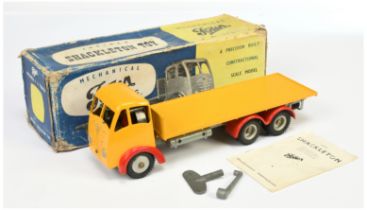 Shackleton Model FG6 Flat Truck - Yellow cab & Back, Red mudguards, pale grey chassis with clockw...