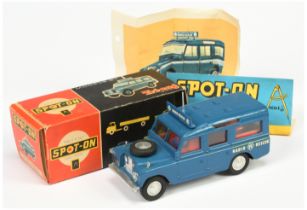 Triang Spot On 258 Land Rover "RAC Radio Rescue" - Blue body, red interior, silver trim, aerial a...