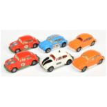 Corgi Toys Unboxed Whizzwheels group Of 6 Volkswagen Saloons (Beetle) To Include (1) "Police" - B...