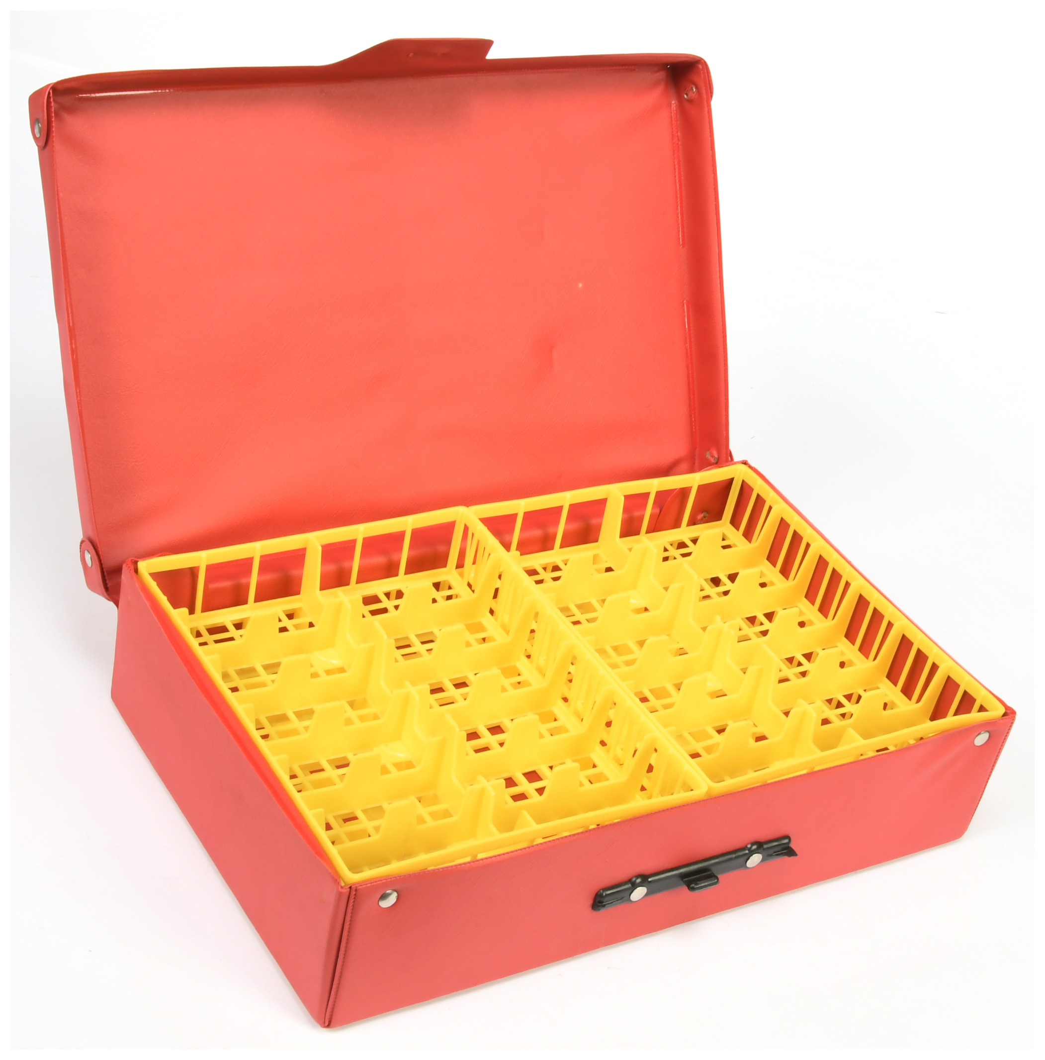 Corgi Toys (Husky) Collectors Case - Red case with sea port picture on front and 4 x yellow trays... - Image 2 of 2