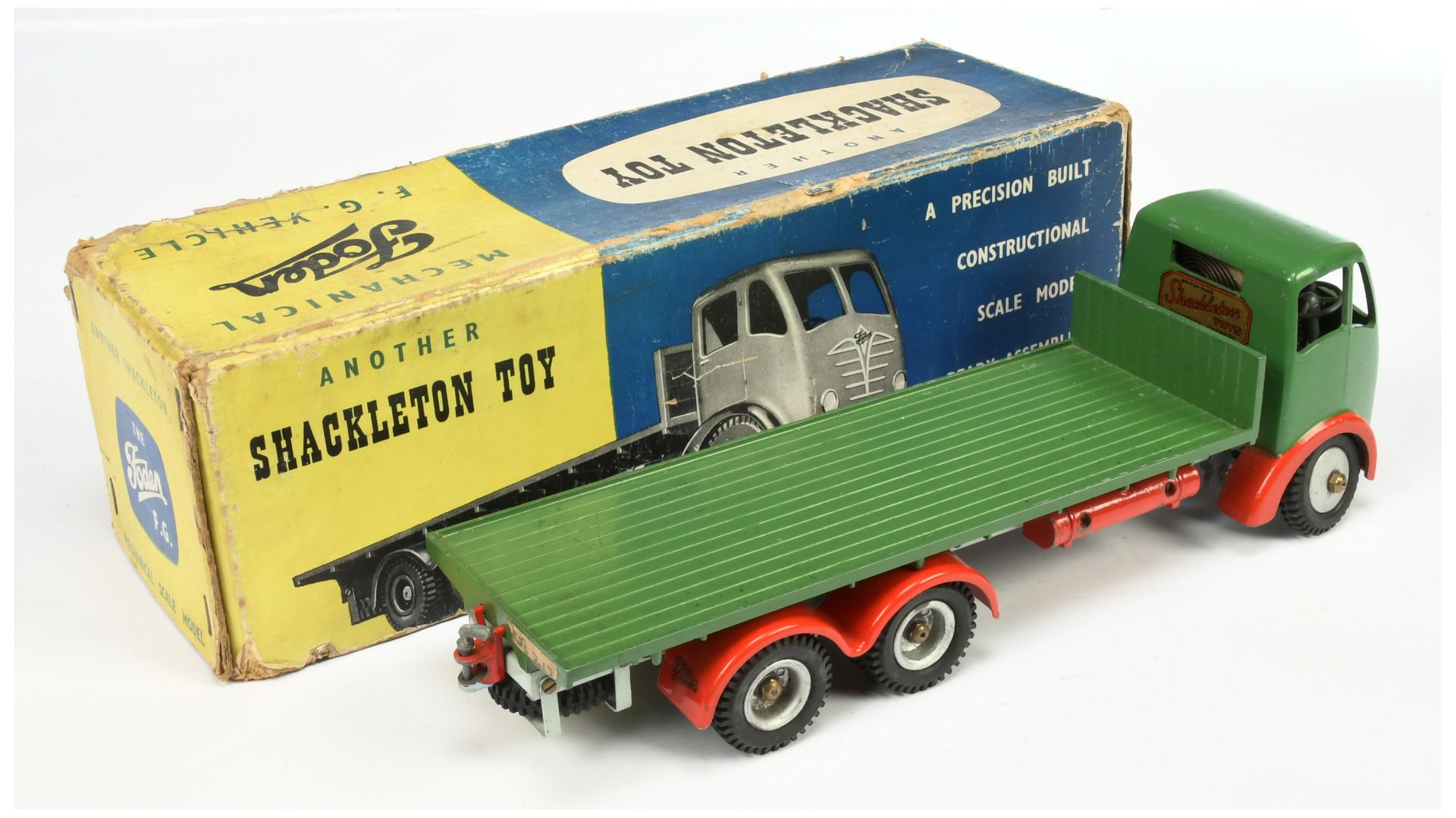 Shackleton Model FG6 Flat Truck - Green cab & Back, Red mudguards, pale grey chassis with clockwo... - Image 2 of 2