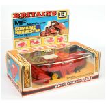 Britains 9570 Massey Ferguson 780 Combine Harvester - Red body, white roof, yellow hubs with figu...