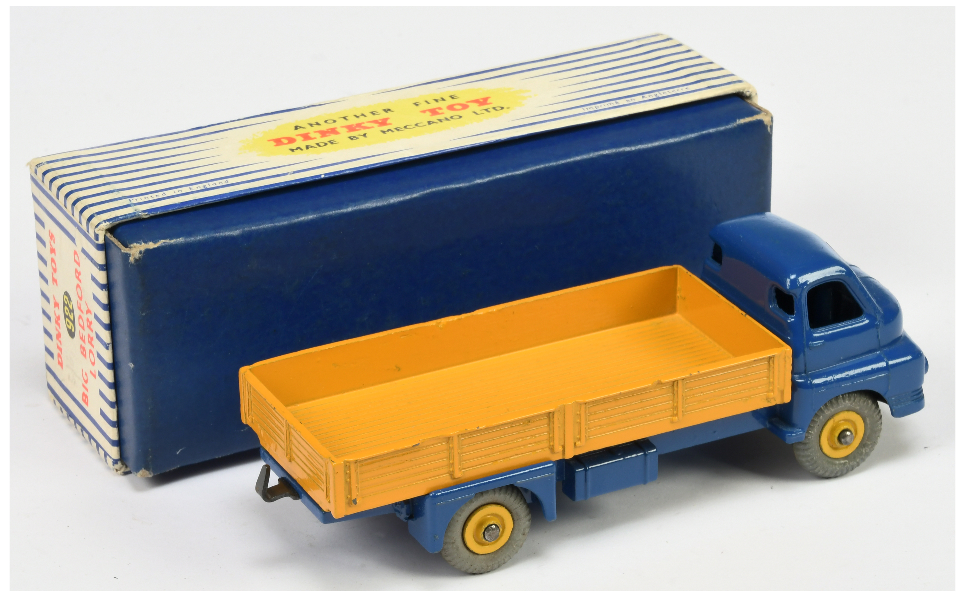 Dinky Toys 922 Big Bedford Lorry - Blue cab and chassis, yellow open back and supertoy hubs with ... - Image 2 of 2