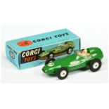 Corgi Toys 150 Vanwall Formula 1 grand Prix Racing Car - Mid-Green body, silver trim and front ve...