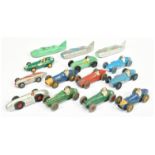 Dinky Toys Unboxed Group Of Racing Cars To Include - Ferrari - Blue with yellow triangle nose, Va...
