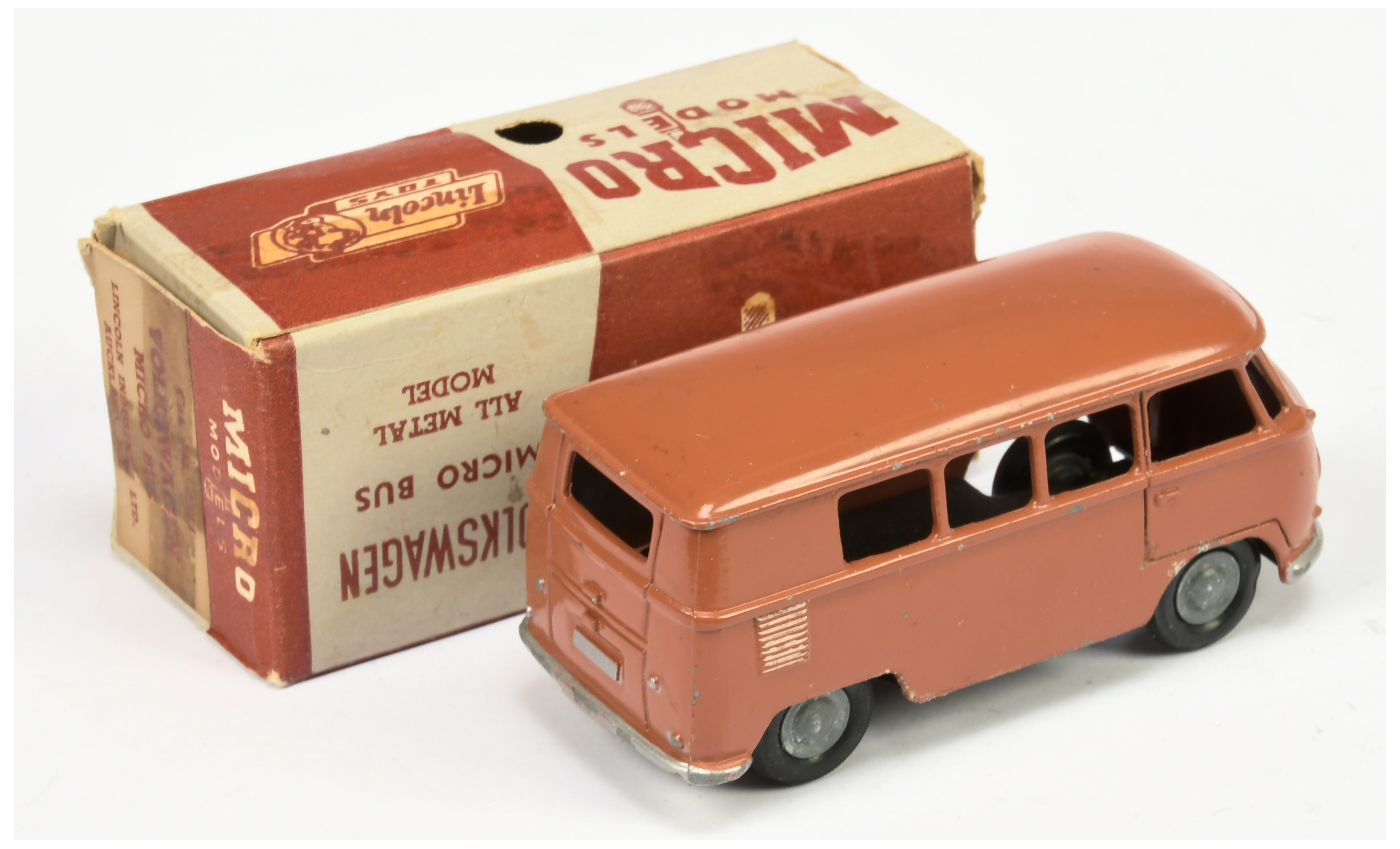 Micro Models (New Zealand) 4344 Volkswagen Micro Bus (1/43rd) - Reddish-brown , silver trim - Image 2 of 2