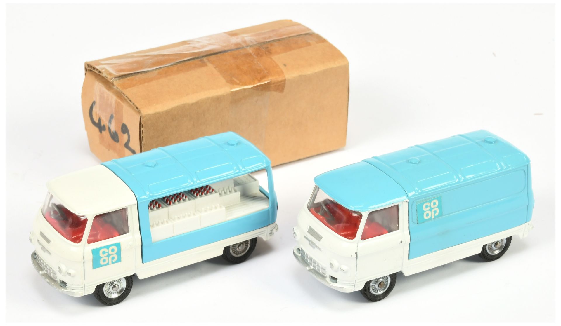 Corgi Toys "CO OP" A Pair Taken From Set To Include (1) Commer Delivery Van and (2) Commer Milk F...