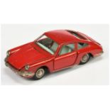 Diapet D149 Porsche 911 - Red body, pale blue interior, chrome trim - overall condition is Good S...