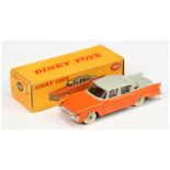 Dinky Toys 180 Packard Clipper Sedan - Two-Tone orange and grey including rigid hubs with white t...