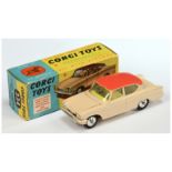 Corgi Toys 234 Ford Consul Classic - Deep Cream body, pink roof, lemon interior, silver trim and ...