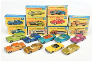 Matchbox Superfast Group To Include - 5a Lotus Europa - Blue body, narrow wheels, 25a Ford Cortin...