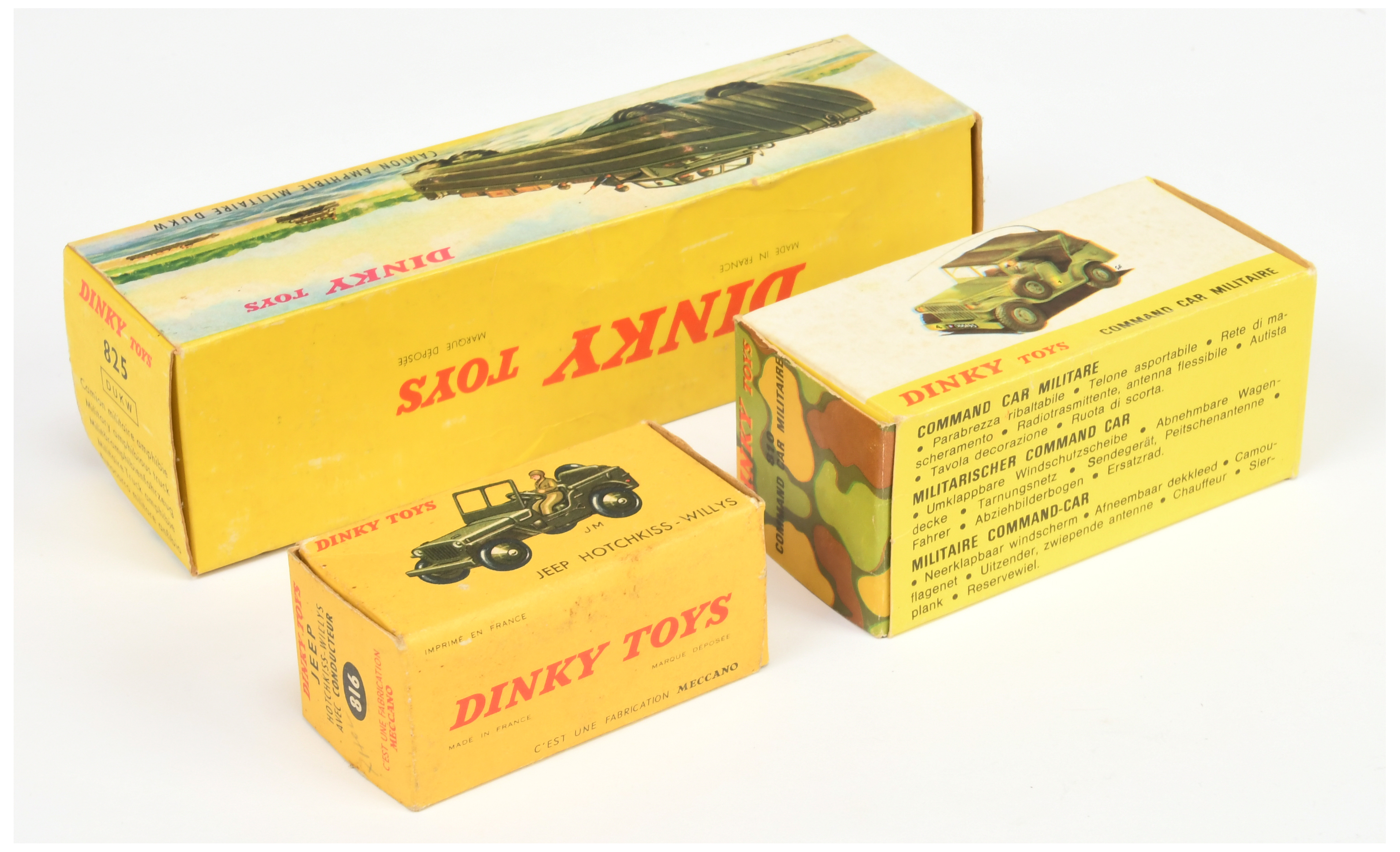 French Dinky Toys Empty boxes A Group  - (1) 810 Command Car, (2) 816 Jeep (Hotchkiss-Willy's) an... - Image 2 of 2