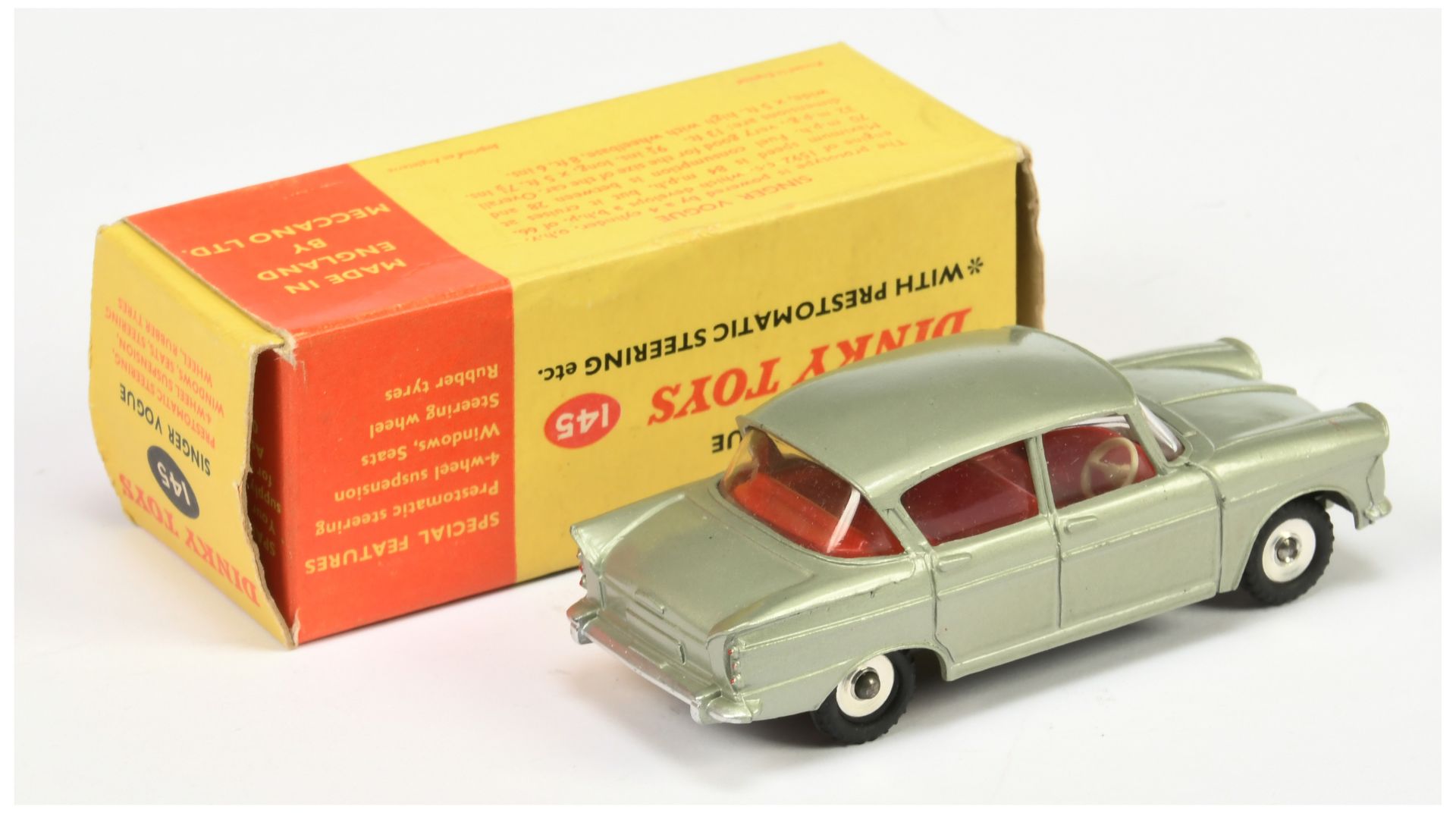 Dinky Toys 145 Singer Vogue - Metallic light green, red interior, silver trim and spun hubs  - Image 2 of 2