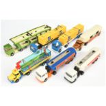 Corgi Toys Unboxed Group Of 7 Articulated Truck And Trailers To Include - Ford Car Transporter, M...