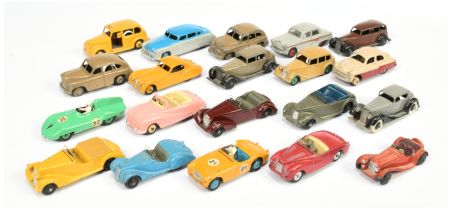 Dinky Toys Unboxed Group To Include Standard Vanguard, Jaguar Type D Racing Car, Austin "Taxi", A...