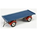 Shackleton Model Dyson Trailer - Blue, red mudguards, pale grey chassis and metal draw bar - Good...