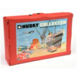 Corgi Toys (Husky) Collectors Case - Red case with sea port picture on front and 4 x yellow trays...