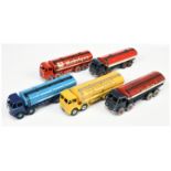 Dinky Toys Unboxed Group of Foden (type 2) Tankers To Include - "Regent", National", "Mobilgas"  ...