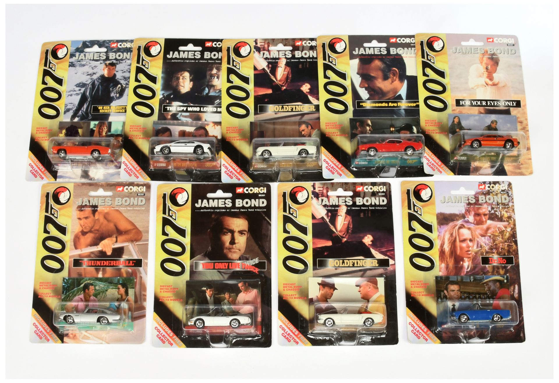 Corgi Juniors"James Bond" Group Of More Recent Issues To Include - Lotus Esprit Ford Mustang Mach...