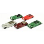 Dinky Toys 38 Series To Include - 38b Sunbeam-Talbot - Maroon body and seats, 38c Lagonda Saloon ...