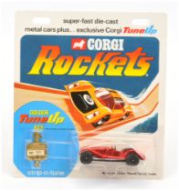 Corgi Toys Rockets D921 Morgan Plus 8 Sports Car - Metallic dark red body, black interior and key