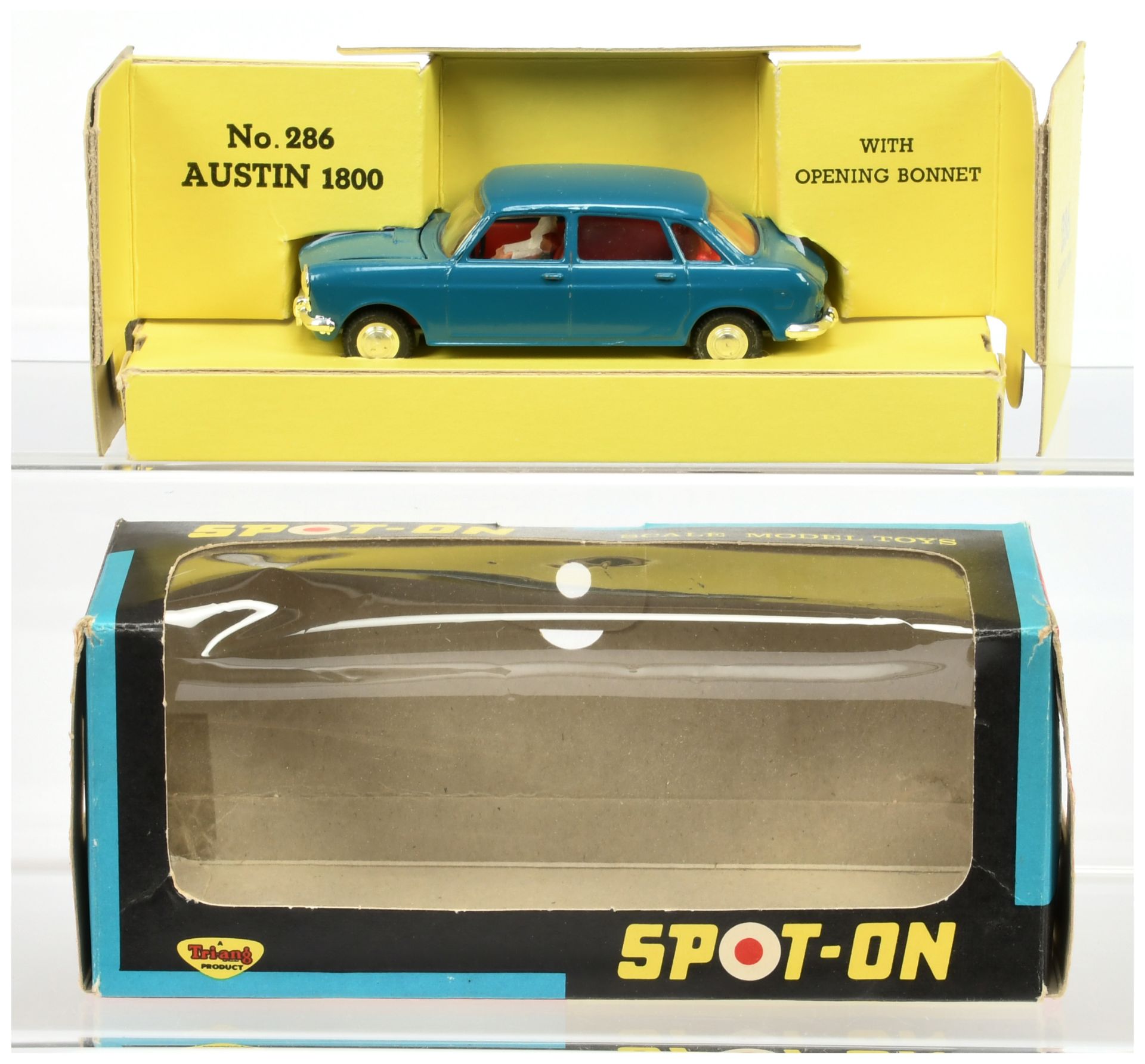 Triang Spot On 286 Austin 1800 Saloon -Capri blue body, red interior with black steering wheel an...
