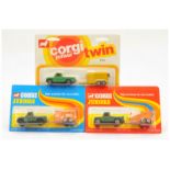 Corgi Toys Juniors 2503 Land Rover and Pony Trailer Group Of 3 - (1) Metallic Green land Rover wi...