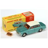 Dinky Toys 135 Triumph 2000 Saloon - Metallic Aqua body, white roof, red interior,silver trim, sp...