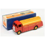 Dinky toys 591 AEC Monarch Thompson Tanker "Shell Chemicals Limited" - Red cab and back, yellow t...