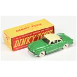 Dinky Toys 187 Volkswagen Karmann Ghia Coupe - mid green body, off white roof, silver trim and sp...
